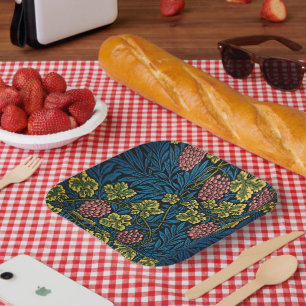 Zeitlose Eleganz: William Morris Weinmuster Pappteller
