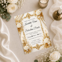 Zeitlose Elfenbein-Gold-Eleganz-Hochzeit