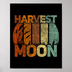 Zeitlose Ernte Moon Herbst T für Frauen Männer Kin Poster