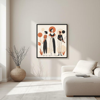 Zeitlose Form – Minimalistische feminine Kunst Poster