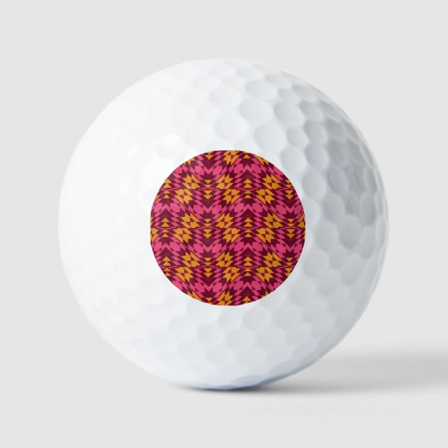 Zeitlose Geometrie: Nahtloses Muster Golfball (Vorderseite)