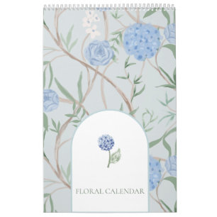 Zeitlose Grandmillennial Blumenmuster Kalender