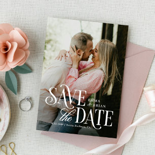 Zeitlose Hochzeit Save The Date Karte