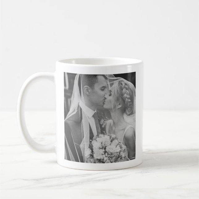 Zeitlose Hochzeitstag Bouquet Foto Tasse (Links)
