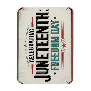Zeitlose Juneteenth Feiern zum Tag der Freiheit Magnet