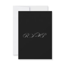 Zeitlose Kalligrafie Classic Black Wedding RSVP