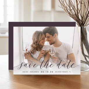 Zeitlose Kalligrafie   Horizontales Foto Save The Date