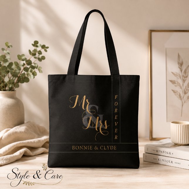 Zeitlose Liebe: Mr. & Mrs. Forever Decorative (Timeless Love Mr. & Mrs. Forever Decorative Tote Bag)