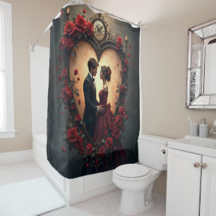 Zeitlose Liebe – Victorian Gothic Hochzeitskollekt Duschvorhang