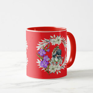 Zeitlose Liebesgeschichte in leuchtendem Rot Tasse