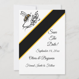 Zeitlose Luxus-Biene-Save the Date-Karte Save The Date
