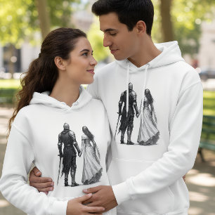 Zeitlose mittelalterliche Romanze-Illustration Hoodie