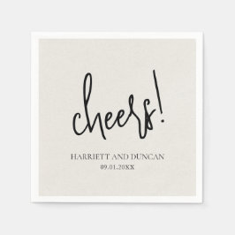 Zeitlose neutrale Beige Elegante Hochzeit Serviette