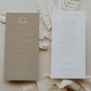 Zeitlose Reben Monogramm Wappen Beige Programm