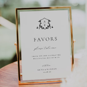 Zeitlose Reben Schwarzes Wappen Gefälligkeitskennz Poster