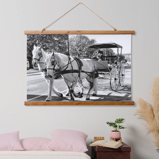 Zeitlose Reise Wandteppich Mit Holzrahmen (Schlafzimmer)
