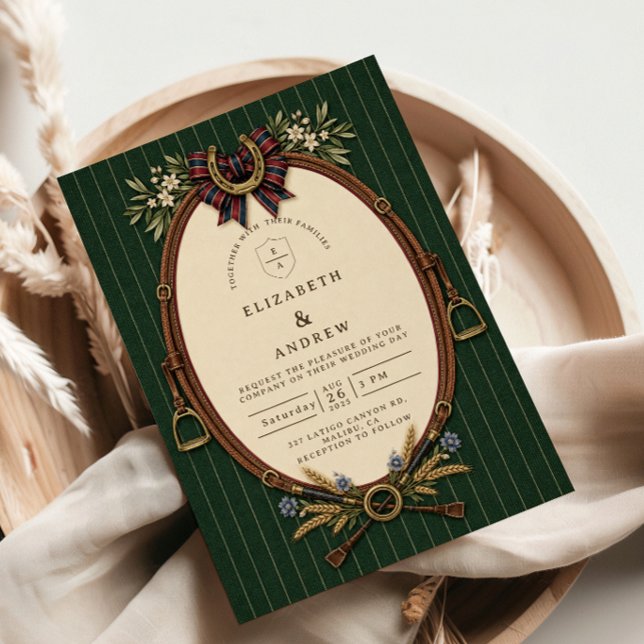 Zeitlose Reitsitz-Hochzeit Einladung (Von Creator hochgeladen)