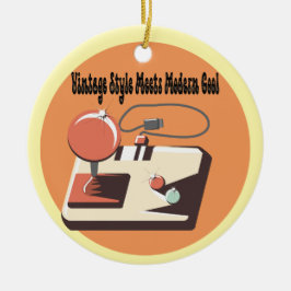 Zeitlose Retro Vibes Keramik Ornament