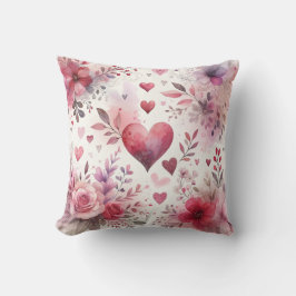 Zeitlose Romantik: Ein klassisches Valentinstag-Pa Kissen