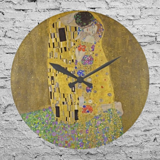Zeitlose Romantik: Gustav Klimts Uhr "Der Kuss" (Von Creator hochgeladen)