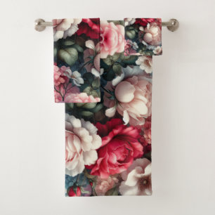 Zeitlose Rose Floraler Charme Badhandtuch Set