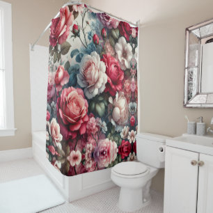 Zeitlose Rose Floraler Charme Duschvorhang