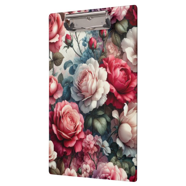 Zeitlose Rose Floraler Charme Klemmbrett (Links)