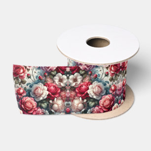 Zeitlose Rose Floraler Charme Satinband