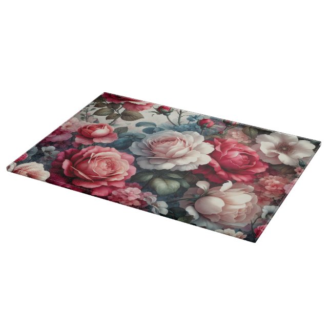 Zeitlose Rose Floraler Charme Schneidebrett (Ecke)