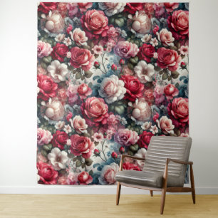 Zeitlose Rose Floraler Charme Wandteppich