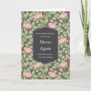 Zeitlose Rose Kreative Personalisierte Dusky Plum Karte