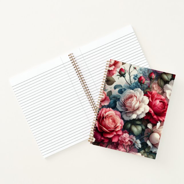 Zeitlose Rose Notizbuch (Innenseite)