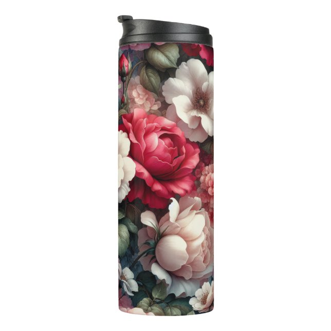 Zeitlose Rose Thermosbecher (Nach rechts gedreht)