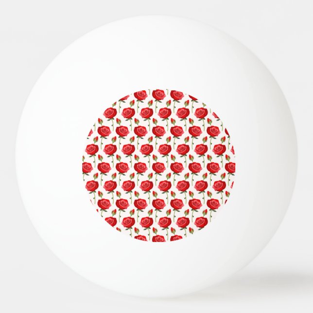 Zeitlose Rose Tischtennisball (Vorderseite)