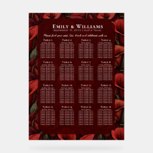 Zeitlose rote Calla-Lilien Akzent Boho-Hochzeit Acrylschild