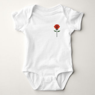 Zeitlose Rote Rose Baby Strampler