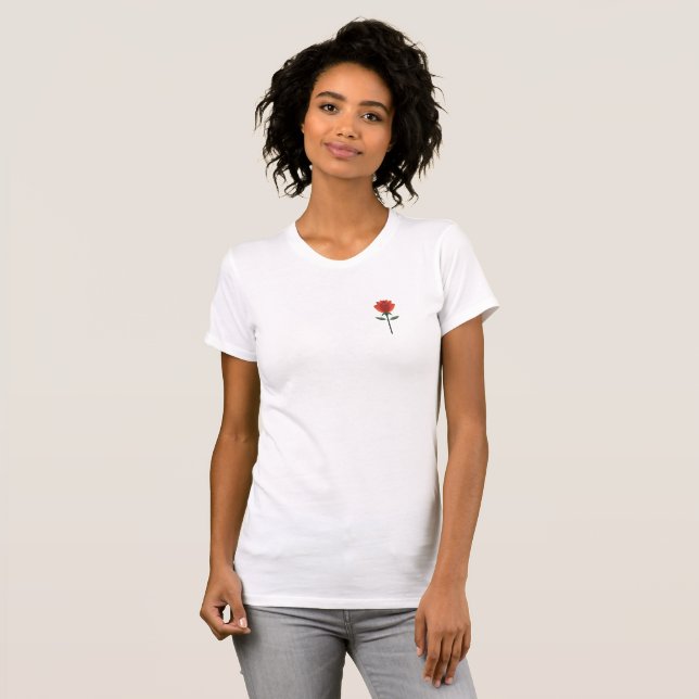 Zeitlose Rote Rose T-Shirt (Vorne ganz)