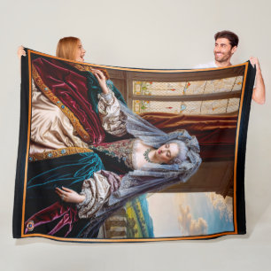 Zeitlose Schönheit einer majestätischen Dame mit S Fleecedecke