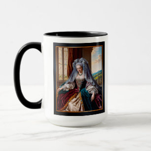 Zeitlose Schönheit einer majestätischen Dame mit S Tasse