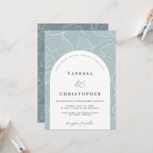 Zeitlose Schönheit: Ginkgo Biloba Hochzeit Einladung