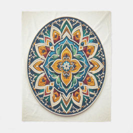 Zeitlose Stickerei #2 Fleecedecke