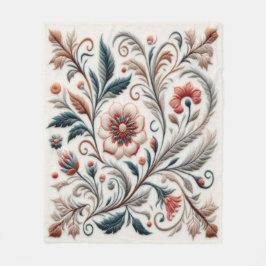 Zeitlose Stickerei #6 Fleecedecke