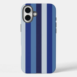 Zeitlose Streifen Navy Blau iPhone 16 Plus Hülle