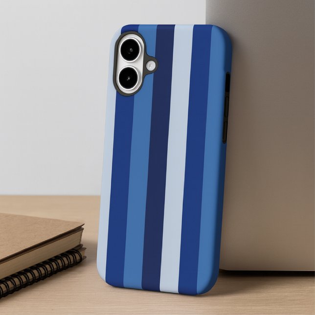 Zeitlose Streifen Navy Blue Case-Mate iPhone Hülle (Von Creator hochgeladen)