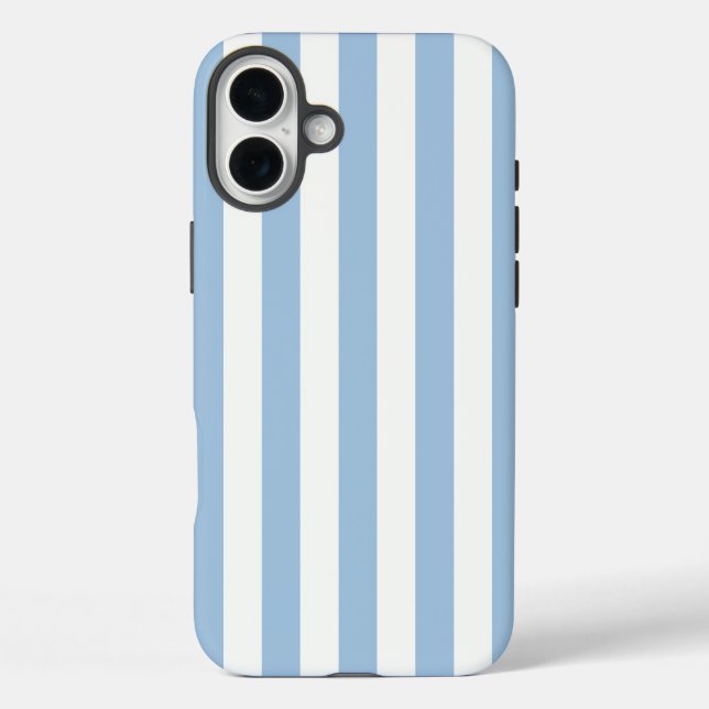 Zeitlose Streifen weich blau Case-Mate iPhone Hülle (Rückseite)
