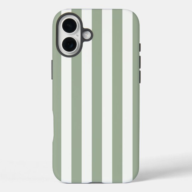 Zeitlose Streifen zeigen Grün Case-Mate iPhone Hülle (Rückseite)