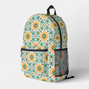 Zeitlose Tapisserie: farbenfroher Text zum marokka Bedruckter Rucksack