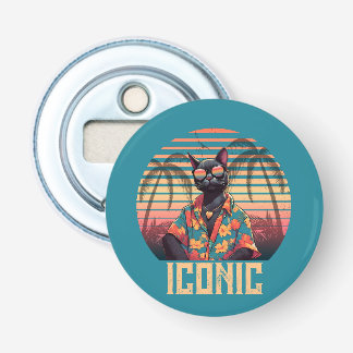 Zeitlose tropische Katzenhöhe Flaschenöffner