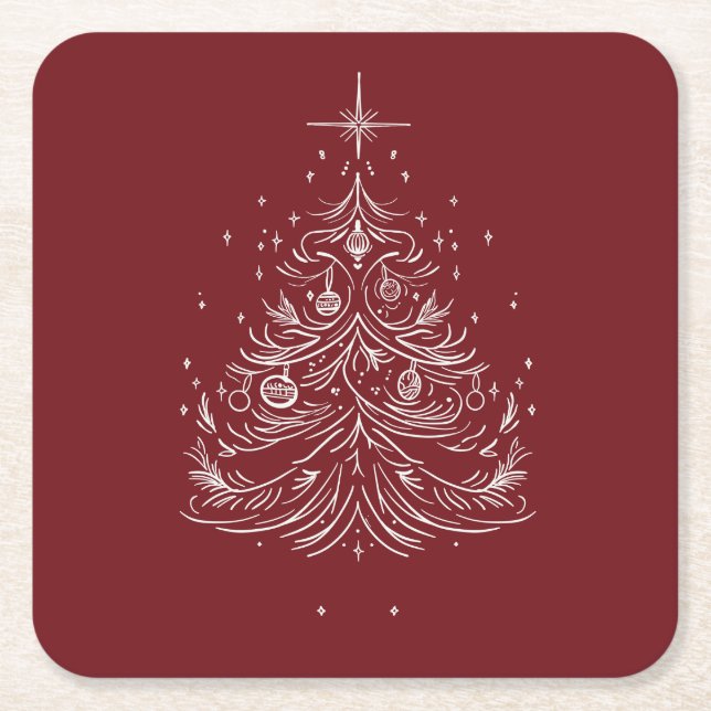 Zeitlose Untersetzer | Festliche Drinkküste (Vorderseite)