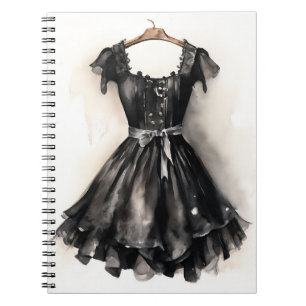 Zeitlose Viktorianische LBD Little Black Dress Art Notizblock
